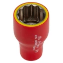 STAHLWILLE 3/8 in Drive 22 mm 12 Point Hex VDE 1000V Approved Insulated Socket, Chrome Plated Steel, 53mm Overall 2380022