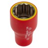 STAHLWILLE 3/8 in Drive 22 mm 12 Point Hex VDE 1000V Approved Insulated Socket, Chrome Plated Steel, 53mm Overall 2380022