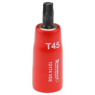 STAHLWILLE 3/8 in Drive T45 Bit Hex VDE/1000V Approved Socket, Chrome Alloy Steel, 67mm Length 2390045