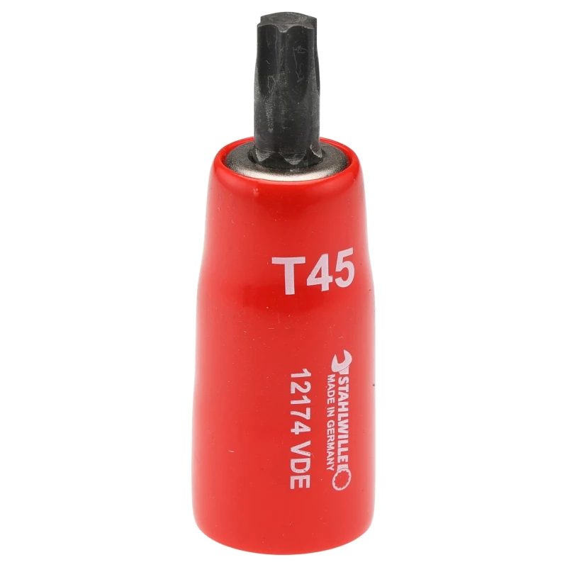 STAHLWILLE 3/8 in Drive T45 Bit Hex VDE/1000V Approved Socket, Chrome Alloy Steel, 67mm Length 2390045