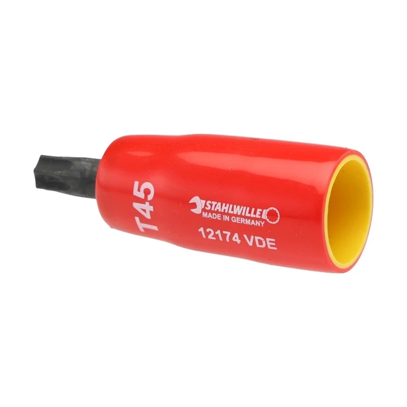 STAHLWILLE 3/8 in Drive T45 Bit Hex VDE/1000V Approved Socket, Chrome Alloy Steel, 67mm Length 2390045