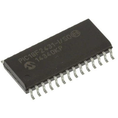 Microchip PIC18F2431-I/SO 8-Bit PIC18F Microcontroller 40 MHz 16.384 kB Flash 256B RAM 28-Pin SOIC