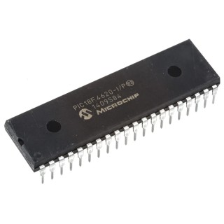 Microchip 8-Bit PIC18F Microcontroller 40 MHz, 1.024kB Flash, 64kB Program Memory, 40-Pin PDIP PIC18F4620-I/P