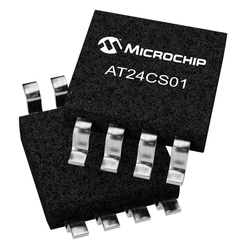 Microchip 1 kB Serial EEPROM 0.55 μs 8-Pin SOIC Serial-2 Wire AT24CS01-SSHM-T