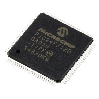 Microchip PIC24FJ128GA010-I/PF 16 bit PIC Microcontroller, 32 MHz, 128kB FLASH, 100-Pin TQFP Package