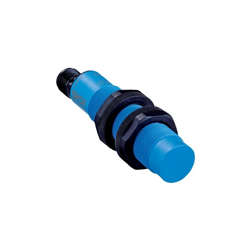 SICK Threaded Barrel Capacitive Proximity Sensor M18 x 1, 12 mm Detection, PNP Output 200mA 36V DC CM18-12NPP-EC1