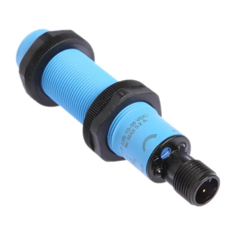 SICK Threaded Barrel Capacitive Proximity Sensor M18 x 1, 12 mm Detection, PNP Output 200mA 36V DC CM18-12NPP-EC1