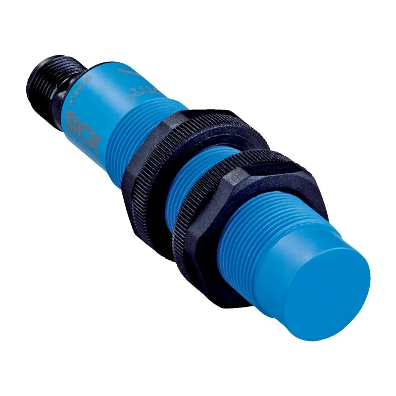 SICK Threaded Barrel Capacitive Proximity Sensor M18 x 1, 12 mm Detection, PNP Output 200mA 36V DC CM18-12NPP-EC1