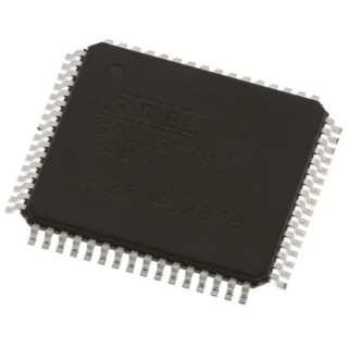 Microchip 8 bit AVR AT90 Microcontroller 16 MHz 128kB FLASH 64-Pin TQFP AT90USB1287-AU