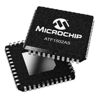 Microchip Complex Programmable Logic Device EEPROM 32 Macro Cells 32 I/O 25 ns 2 Logic Blocks In-System ATF1502ASL-25AU44