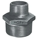Georg Fischer Black Malleable Iron Fitting Nipple Male 1/2 in to Male 1/4 in 770245117