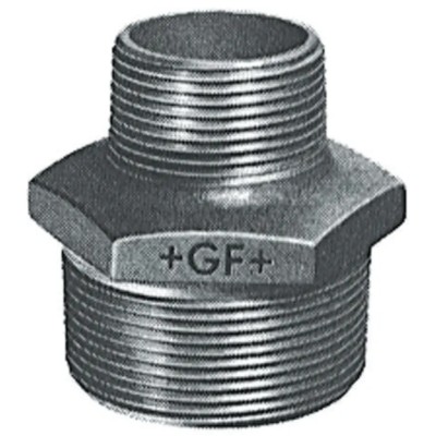 Georg Fischer Black Malleable Iron Fitting Nipple Male 1/2 in to Male 1/4 in 770245117