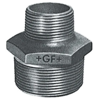 Georg Fischer Black Malleable Iron Fitting Nipple Male 1/2 in to Male 1/4 in 770245118