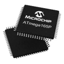 Microchip 8 bit AVR ATmega Microcontroller 8 MHz 16kB FLASH 64-Pin TQFP ATMEGA165PV-8AU