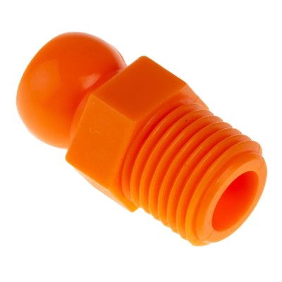 NEUTRAL Acetal Copolymer Threaded Flexible Coolant Hose Flared Nozzle 6.35 mm 1/4-inch NPT Connector 623-5038