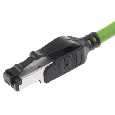 HARTING Cat5 Ethernet Cable 1.5 m Green RJ45 Male to RJ45 Male U/FTP PVC 09457711123