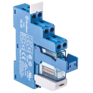 Finder 48 Series Interface Relay DIN Rail Mount 12V DC Coil DPDT 8A 41mA Coil Current 48.52.7.012.0050SPA