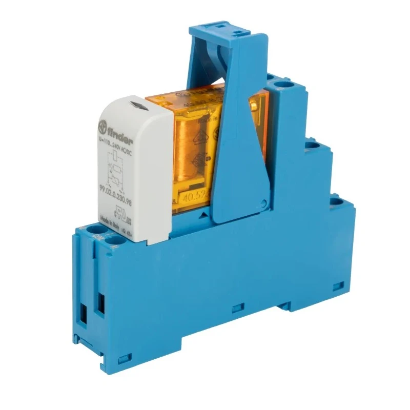 Finder 48 Series Electromechanical Interface Relay, DIN Rail Mount, 230V AC Coil, DPDT Contact, 7mA Coil 48.52.8.230.0060SPA