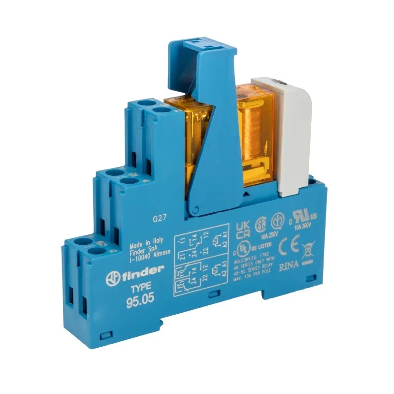 Finder 48 Series Electromechanical Interface Relay, DIN Rail Mount, 230V AC Coil, DPDT Contact, 7mA Coil 48.52.8.230.0060SPA