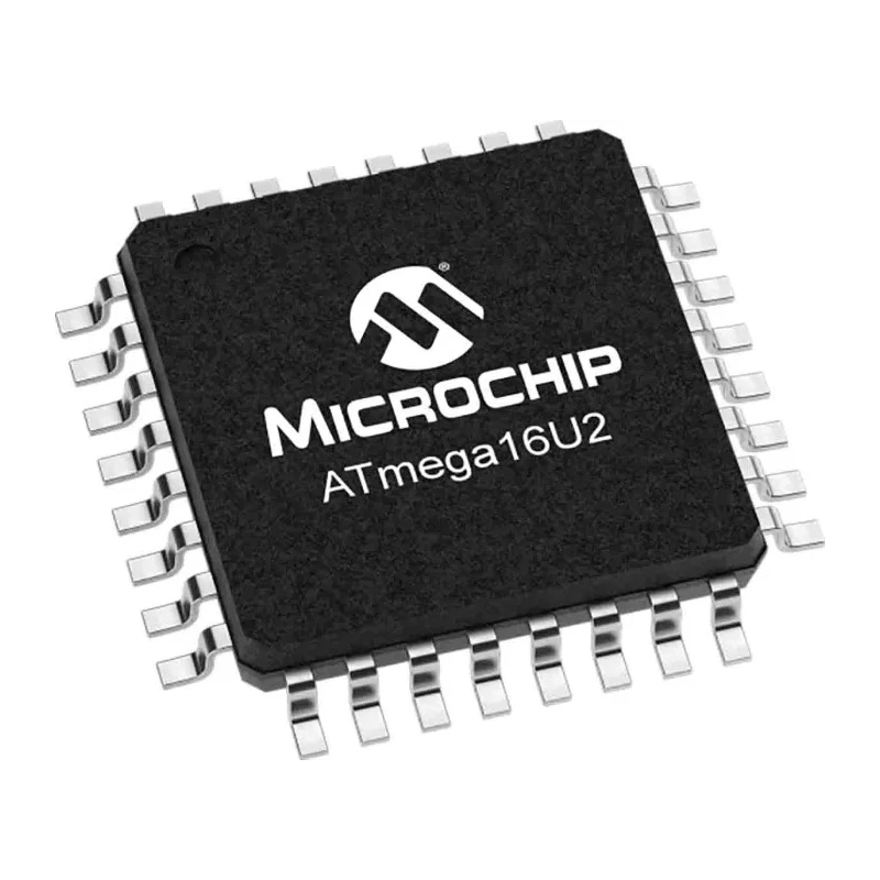 Microchip 8-bit AVR Microcontroller 16 MHz, 16kB FLASH, 32-Pin TQFP ATMEGA16U2-AU