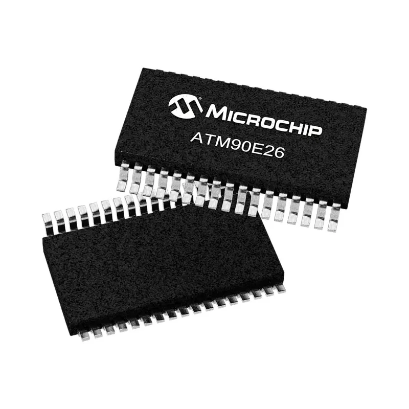 Microchip 28-Pin Single Phase Energy Meter IC 16 bit Resolution SSOP Package ATM90E26-YU-B
