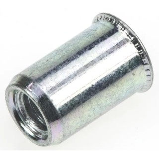 POP Galvanised Stainless Steel Threaded Insert M6, 10.5 mm Flange Diameter, 9.6 mm Fixing Hole Diameter, 14.8 mm 623-5511