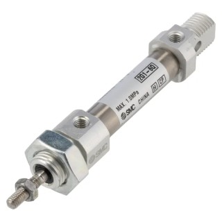 SMC 15 mm Pneumatic Piston Rod Cylinder Double Acting Clevis Mount Aluminium Alloy Body CD85