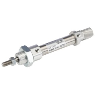 SMC Pneumatic Piston Rod Cylinder 25 mm Stroke, Double Acting, Aluminium Alloy Body CD85
