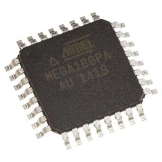 Microchip 8-bit AVR Atmega Microcontroller 20 MHz 16kB FLASH 32-Pin TQFP ATMEGA168PA-AU
