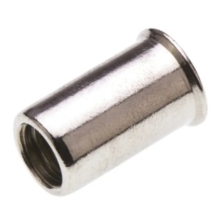 POP Plain Stainless Steel Threaded Insert M5, 7.8 mm Flange Diameter, 7 mm Fixing Hole, 11.8 mm Depth 623-5583