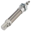 SMC Pneumatic Piston Rod Cylinder, 15 mm Stroke, 126 mm Length, Double Acting, Clevis Mount, Aluminium Alloy Body, Model CD85