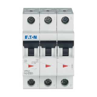 RS PRO xEffect Miniature Circuit Breaker 3-Pole 32A Type C 400V AC 10 kA Breaking Capacity 278876 FAZ-C32/3