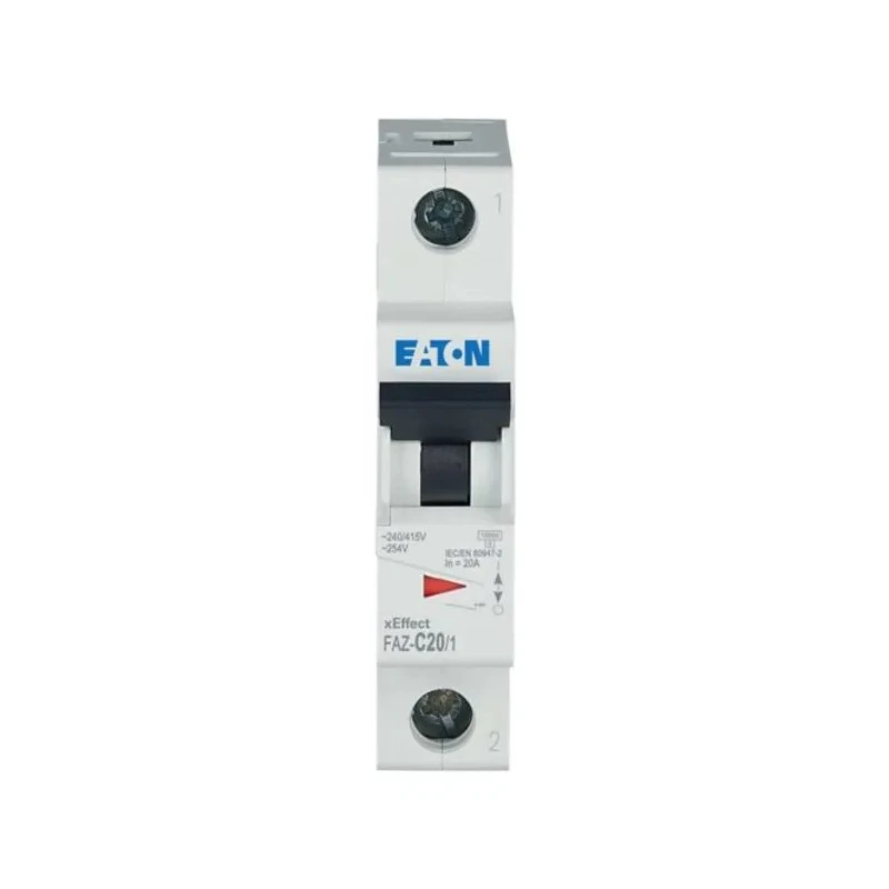Eaton xEffect Miniature Circuit Breaker 1-Pole 20A Type C 230V AC 10 kA Breaking Capacity 278562 FAZ-C20/1