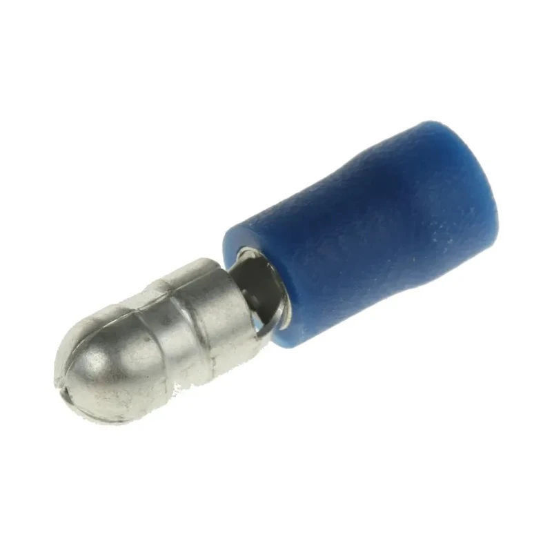 RS PRO Insulated Blue Crimp Bullet Connector 16 AWG to 14 AWG 5 mm Bullet Diameter Male 624-1162