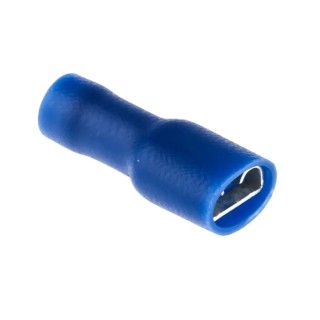 RS PRO Blue Insulated Female Spade Connector Crimp, 6.35 x 0.8 mm Tab Size, 16 AWG to 14 AWG 624-1178