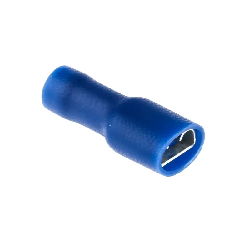 RS PRO Blue Insulated Female Spade Connector Crimp, 6.35 x 0.8 mm Tab Size, 16 AWG to 14 AWG 624-1178