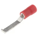 RS PRO Hooked Insulated Crimp Blade Terminal 16.8 mm Blade Length, 22 AWG to 16 AWG, Red 624-1213