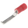 RS PRO Hooked Insulated Crimp Blade Terminal 16.8 mm Blade Length, 22 AWG to 16 AWG, Red 624-1213