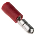 RS PRO Insulated Red Crimp Bullet Connector 22 AWG to 16 AWG 4 mm Bullet Diameter Male 624-1342