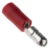RS PRO Insulated Red Crimp Bullet Connector 22 AWG to 16 AWG 4 mm Bullet Diameter Male 624-1342