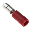 RS PRO Insulated Red Crimp Bullet Connector 22 AWG to 16 AWG 4 mm Bullet Diameter Male 624-1342