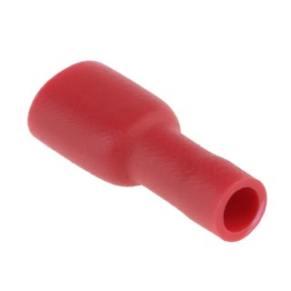 RS PRO Red Insulated Female Spade Connector Crimp 6.35 x 0.8 mm Tab Size 22 AWG to 16 AWG 624-1184