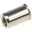 POP Plain Stainless Steel Threaded Insert M6, 9.8mm Flange Diameter, 9mm Fixing Hole Diameter, 14.3mm Depth 623-5577