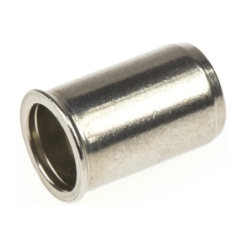 POP Plain Stainless Steel Threaded Insert M6, 9.8mm Flange Diameter, 9mm Fixing Hole Diameter, 14.3mm Depth 623-5577
