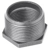 Georg Fischer Galvanised Malleable Iron Fitting Straight Reducer Bush Male BSPT 1-1/2 in to Female BSPP 1-1/4 in 770241236