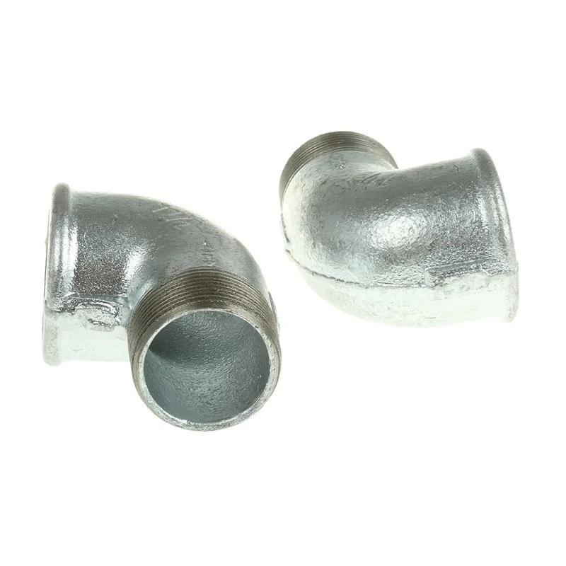 Georg Fischer Galvanised Malleable Iron Fitting 90° Elbow Male BSP 1-1/2 in to Female BSP 1-1/2 in 770092208