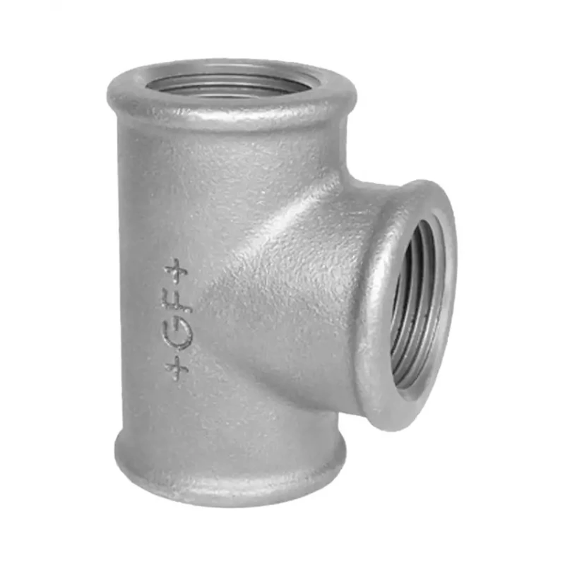 Georg Fischer Galvanised Malleable Iron Fitting Tee Female G 1-1/2 in to Female BSPP 1-1/2 in to Female BSPP 1 in 770130269