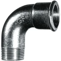 Georg Fischer Galvanised Malleable Iron Fitting 90° Elbow Male BSPT 2 in to Male BSPP 2 in 770011209