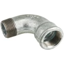 Georg Fischer Galvanised Malleable Iron Fitting 90° Elbow Male BSPT 2 in to Male BSPP 2 in 770011209