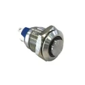 Bulgin Illuminated Push Button Switch Panel Mount Momentary Silver Actuator Blue LED IP67 36 V MAV0120